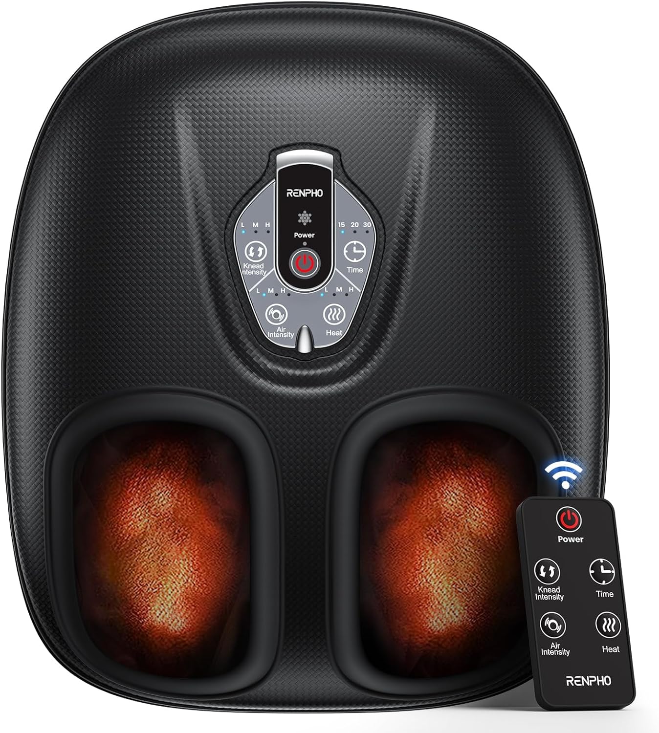 RENPHO Foot Massager with Heat, Deep Kneading, Compression & Vibration – Wireless Remote, 3 Heat Levels, Pain Relief