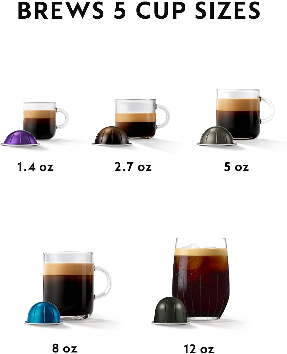 Nespresso Vertuo Pop+ Coffee & Espresso Machine by Breville – Coconut White