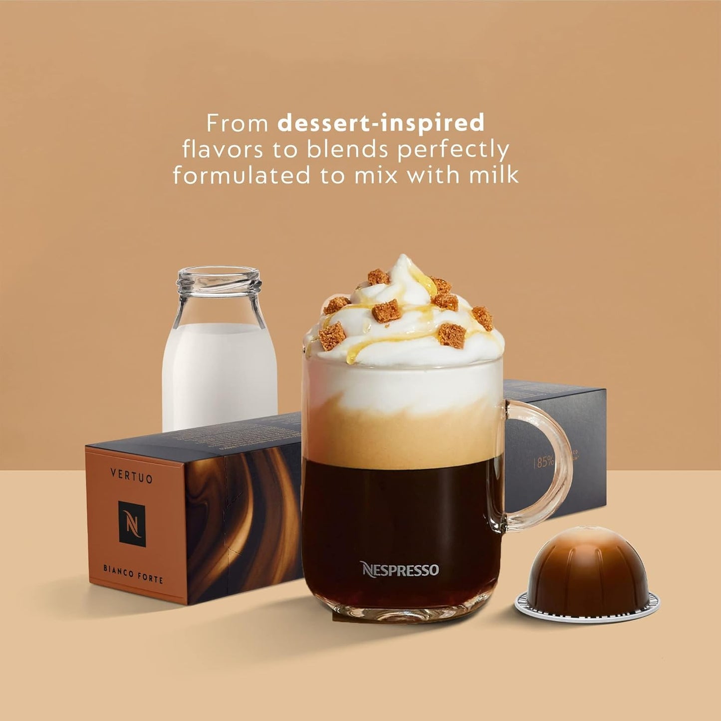 Nespresso Vertuo Pop+ Coffee & Espresso Machine by Breville – Coconut White
