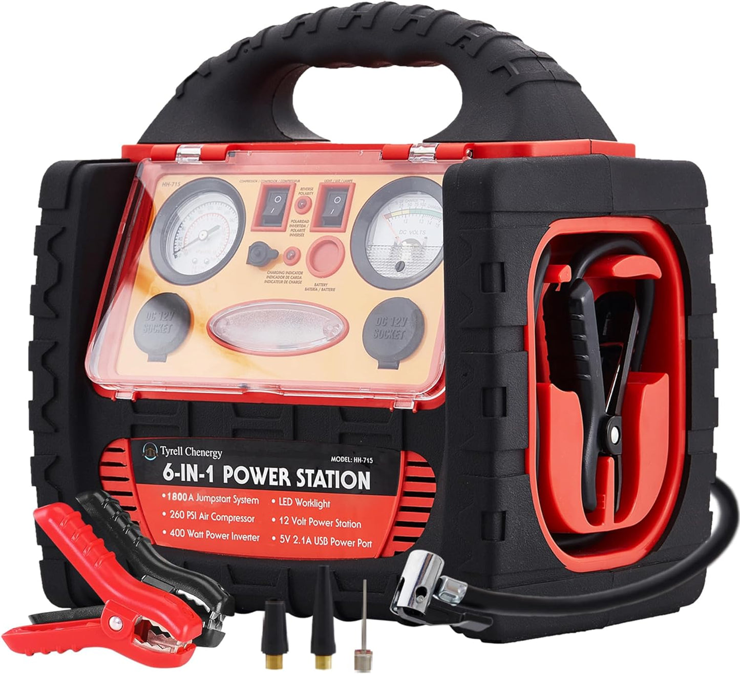 Tyrell Chenergy 1800A Jump Starter & Portable Power Station with Air Compressor