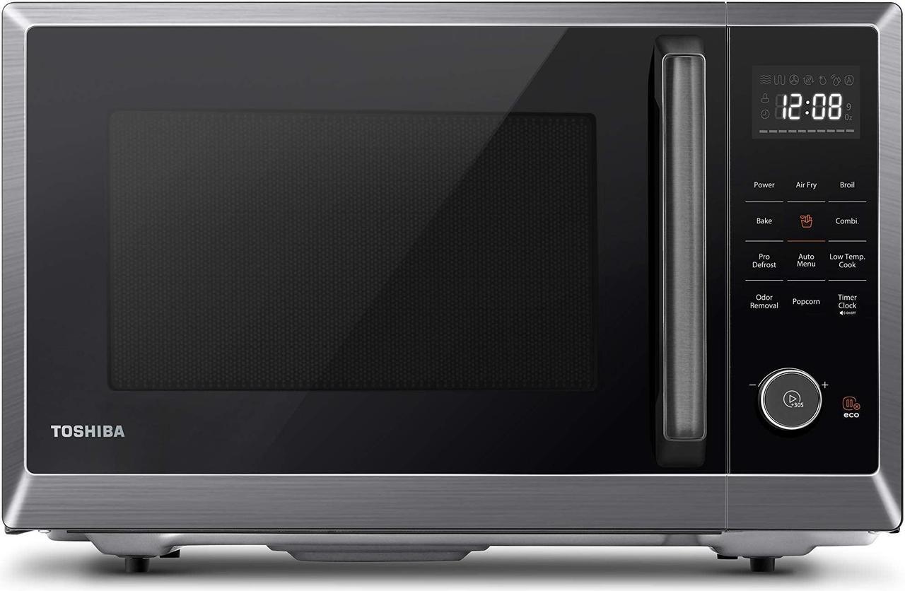 TOSHIBA Air Fryer Combo Microwave Oven – 8-in-1, 1.0 Cu.ft, Black Stainless Steel