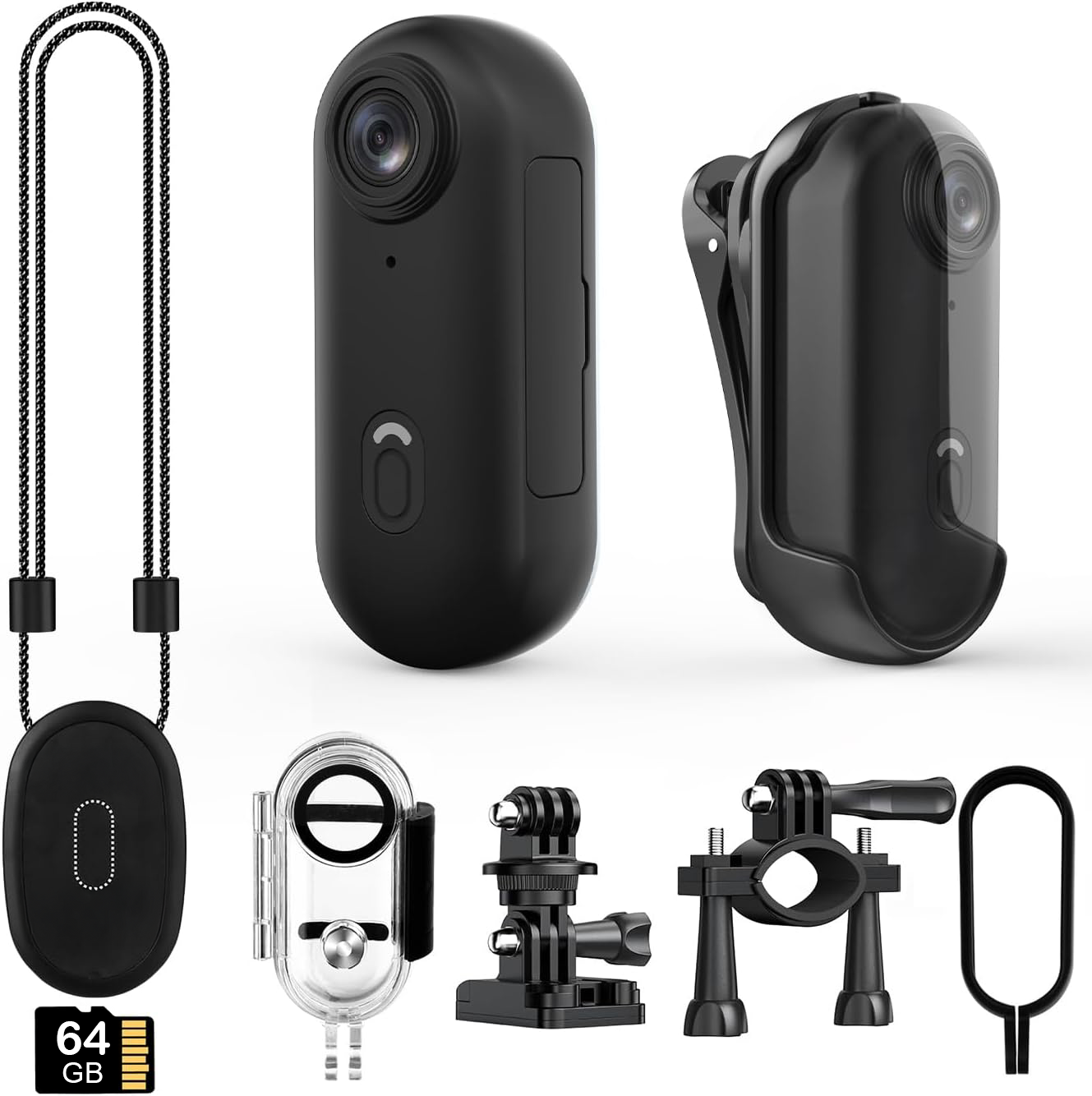 4K Mini Action Camera – Ultimate Adventure Bundle with 64GB SD Card & Mounting Kit