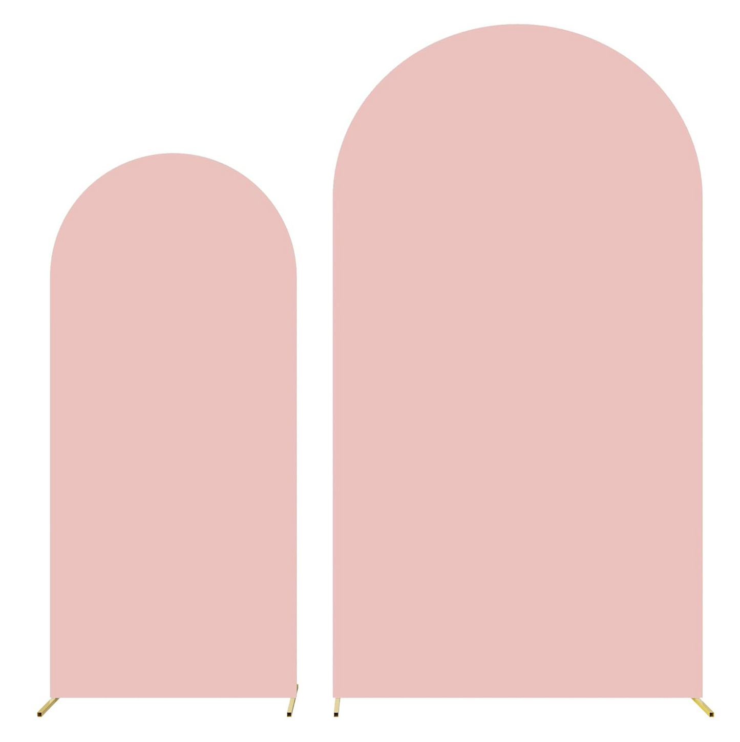 7.2ft & 6ft Arch Backdrop Stand Spandex Cover Set for Events - Pale Pink